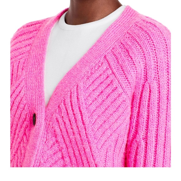 New Aqua neon pink fuzzy sweater - Picture 11 of 13